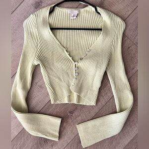 Sincerely Jules Light Sage Ribbed Crop Top